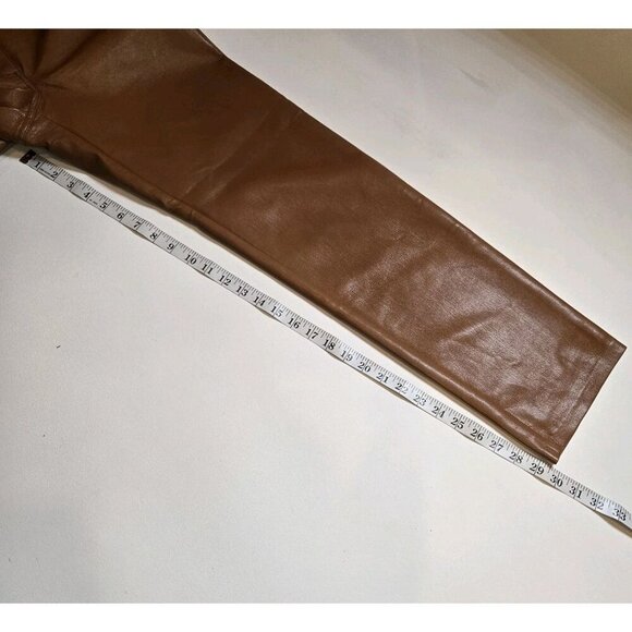 Wilfred Melina Faux Leather Pants Brown 6 5 Pocket Style FVL 04-06-6940-R-FA22 E - Picture 5 of 8